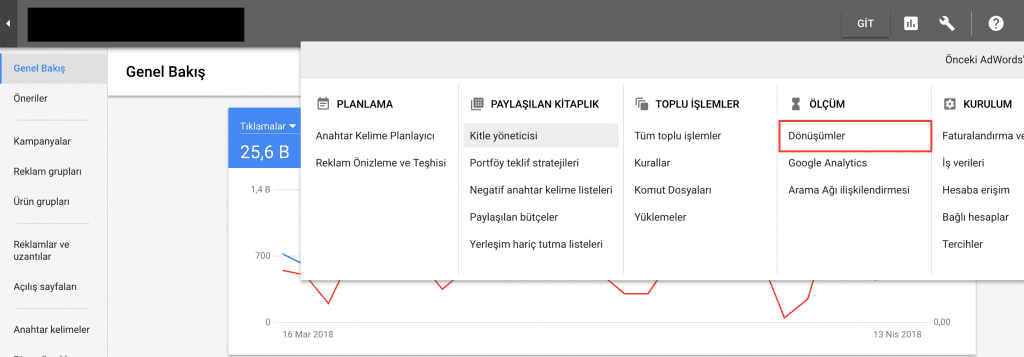 google ads dönüşüm takibi